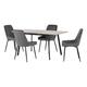 Avery Rectangular Extendable Dining Table with 4 Chairs Grey