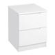 Legato 2 Drawer Bedside Table White