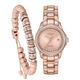 Citizen Ladies' Rose Gold Plated Bracelet And Watch Set