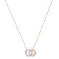 Swarvoski Ladies' Two Colour Stone Circle Pendant