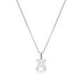 18ct White Gold 0.50ct Diamond Princess Solitaire Pendant