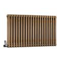 DQ Modus 2 Column Horizontal Radiator, Brass Lacquer, 600mm x 876mm (Electric)