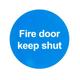RS PRO Plastic Fire Safety Sign, Fire door keep shut With English Text