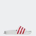 Badesandale ADIDAS ORIGINALS "ADILETTE" Gr. 42, weiß (cloud white, better scarlet, cloud white) Schuhe Badelatschen Pantolette Strandschuhe