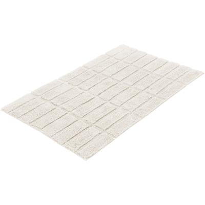 Badematte KLEINE WOLKE "Tiles", beige (natur), H:13mm, Baumwolle, Badematten, Badteppich, Uni Farben, Hoch-Tief Effekt Image