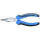 Gedore Long Nose Pliers, 200 mm Overall, Straight Tip, 75.7mm Jaw