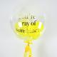 Personalised Yellow Clear Bubble Balloon