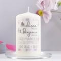 Personalised 'Got Married' Wedding Candle