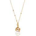 Entwined White Fresh Water Pearl Necklace - Gold, Gold