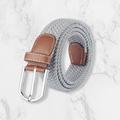 Woven Elasticated Belt For Men Or Women In Light Grey
