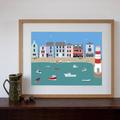 English Seaside Village Art Print