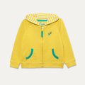 Organic Cotton Yellow Zip Up Kids Hoodie With Pockets