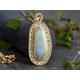 Opal Necklace With Diamonds In 18ct Yellow Gold, Gold