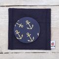 Nautical Anchor Fabric Mirror With Pouch