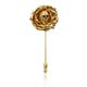 Thorn And Roses Gold Plated Brooch/Lapel Pin, Gold