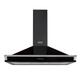 Stoves 444410243 90cm Richmond Chimney Hood in Black with Chrome Rail