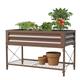 Panacea Steel Raised Garden Planter with Stand - Brown