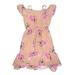 The Children's Place Casual Dress - A-Line High Neck Short sleeves: Pink Floral Dresses - Women's Size 10