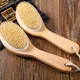 Brosse exfoliante en bois pour peau sèche poils naturels Massage du dos bain douche Spa