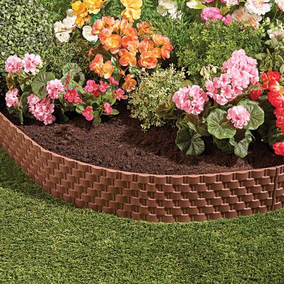 Pack Of 4 Rattan Lawn Edging