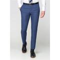 Scott & Taylor Blue Birdseye Tailored Fit Men's Suit Trousers