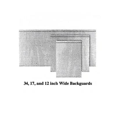 Garland M12BG Master Series Backguard/Flue Riser, 17"H x 12"W, Stainless Steel