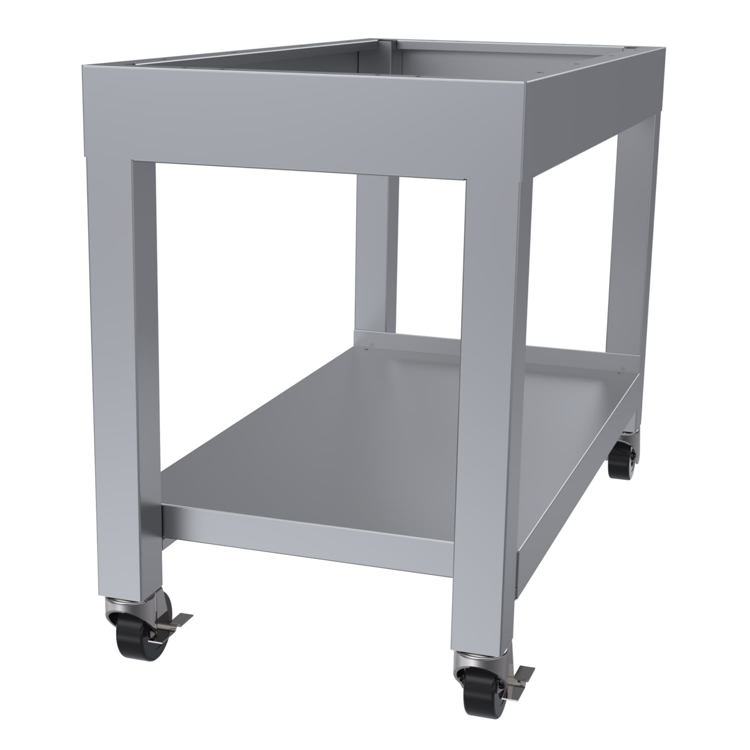 Garland M17C 17" Equipment Stand for Modular Cook Top w/ Open Base & Undershelf, Silver
