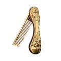 Yucurem Beard Comb Portable Durable Hairdressing Styling Comb Men Accessories (Gold)
