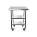 Amgood 30x24 Rolling Prep Table w/ Stainless Steel Top & 2 Shelves in Black/Gray | 38 H x 24 W x 30 D in | Wayfair AMG WT-3024-2SH-WHEELS