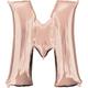 34 Inch Light Rose Gold Letter M Helium Balloon