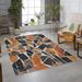 Black/Gray 63 x 0.31 in Area Rug - East Urban Home Midford Orange/Black/Gray/White Area Rug Polyester | 63 W x 0.31 D in | Wayfair