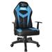 East Urban Home Machete Gaming Chair in Blue/Black | 44.49 H x 23.62 W x 16.93 D in | Wayfair 8877A057BD7840B6AC13E7AE858CD56A