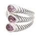 Three Times Chic,'Sterling Silver Wrap Wring with Amethyst Gemstones from Bali'