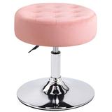 Latitude Run® Barlena Vanity Stool Upholstered, Rubber in Pink/Indigo | 19.7 H x 16.2 W x 16.2 D in | Wayfair B7A924D6014B49CF985D92AC3F5D2CCE