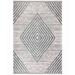 Beige/Blue 3'3" x 9'10" Area Rug - East Urban Home Morelia Geometric Machine Woven Velvet Area Rug in 39.0 x 0.31 D | Wayfair