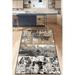 Black/White 79 x 31 x 0.39 in Area Rug - East Urban Home Narcisse Abstract Machine Made Power Loom Velvet/ Area Rug in | Wayfair