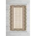 Brown/White 31 x 0.53 in Area Rug - East Urban Home Kelley Oriental Machine Made Flatweave Velvet Area Rug in Beige/Brown | 31 W x 0.53 D in | Wayfair