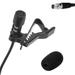 RANMEI Black Lavalier Lapel Clip Microphone Mic 4-PIN Mini XLR TA4F for Shure Wireless