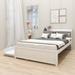 Red Barrel Studio® Full/Double Solid Wood Platform Bed Wood in White | 36.7 H x 57.5 W x 85.2 D in | Wayfair 2627EC5BB0D94FE1A9D5D08B3E25A3AD