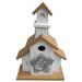 August Grove® Andrella White Church Bird House Wood in Brown/White | 13 H x 8.5 W x 5 D in | Wayfair B5DE7A187E1F4DDEA543305BF1F461B5