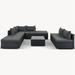 Latitude Run® Milsons 8 Piece Sofa Seating Group w/ Cushions Wood in Gray/Black | 25.6 H x 112 W x 29.6 D in | Outdoor Furniture | Wayfair