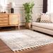 White 36 x 24 x 0.87 in Area Rug - Union Rustic Janiaha Striped Machine Woven Area Rug in Gray | 36 H x 24 W x 0.87 D in | Wayfair