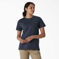 Dickies Women's Heavyweight Short Sleeve Pocket T-Shirt - Airforce Blue Size XL (FS450)