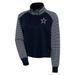 Women's Antigua Navy/White Dallas Cowboys Squad Pullover Top