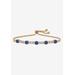 Women's 1.60 Cttw. Birthstone And Cz Gold-Plated Bolo Bracelet 10" by PalmBeach Jewelry in September