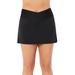 Plus Size Women's High Waist Quick-Dry Side Slit Skirt by Swimsuits For All in Black (Size 30)