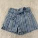 American Eagle Outfitters Shorts | American Eagle Outfitters Womens Stretch Mom Shorts Size 2 Stripe Tie Front | Color: Blue | Size: 2