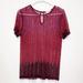 Anthropologie Tops | Anthropologie Moulinette Soeurs Beaded Short Sleeve Top Size Small | Color: Pink/Purple | Size: S