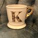 Anthropologie Kitchen | Anthropologie Gold And Cream Letter K Monogram Mug | Color: Cream/Gold | Size: Os