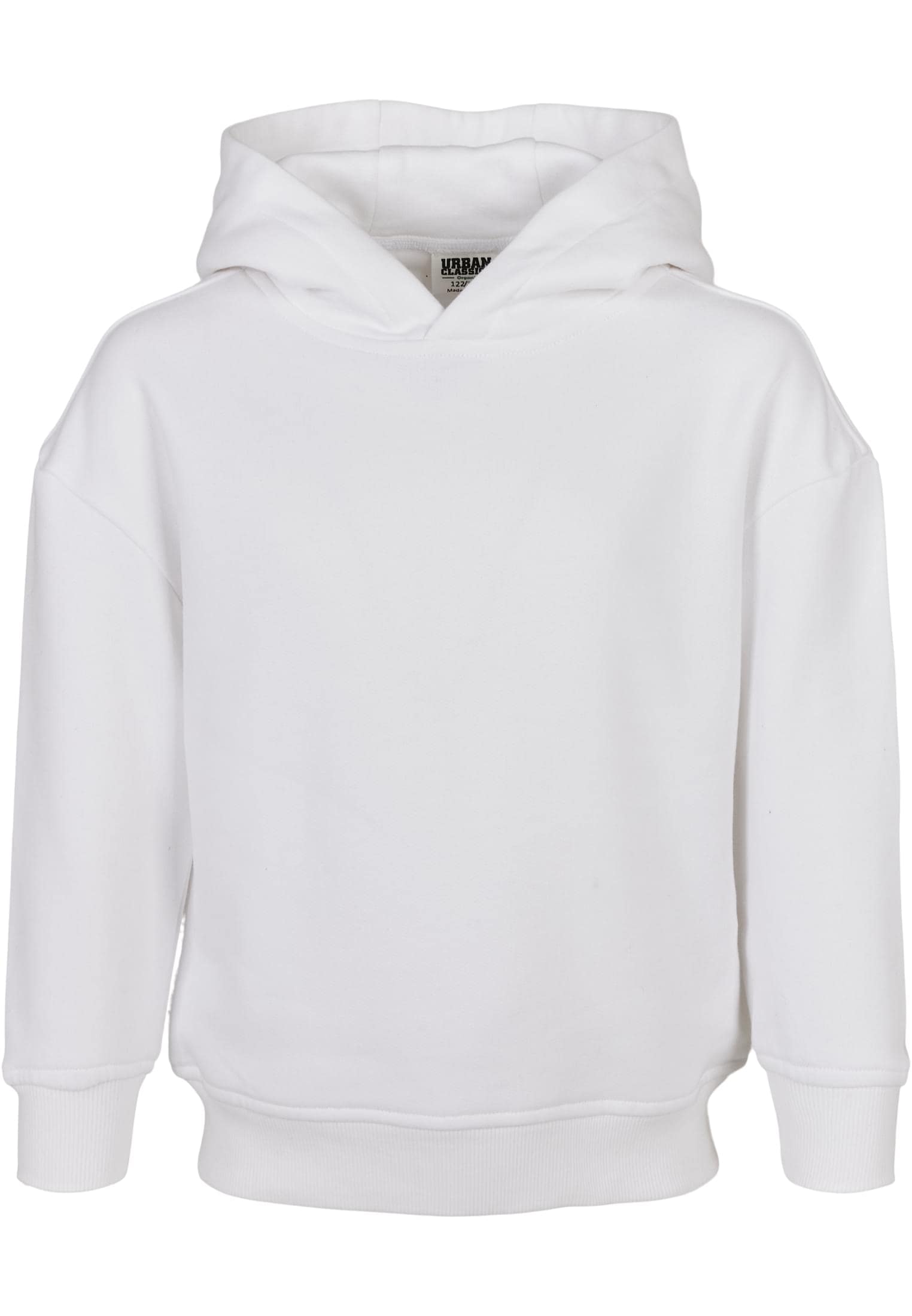 Kapuzensweatshirt URBAN CLASSICS "Urban Classics Damen Girls Organic Hoody", Mädchen, Gr. 134/140, weiß, 100% Baumwolle, unifarben, Sweatshirts Image